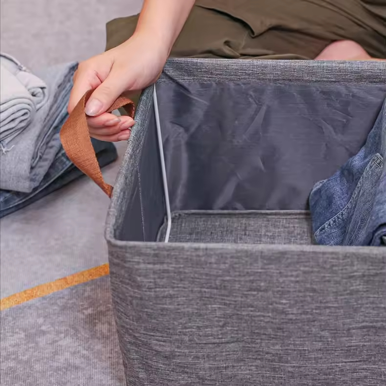 Hot Sales Foldable Cloth Storage Box Detachable Clothing Organizer for Living Room Use