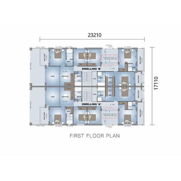 Вилла света EU/AU/NZ/USA стальная обрамляя полуфабрикат роскошная двухшпиндельная