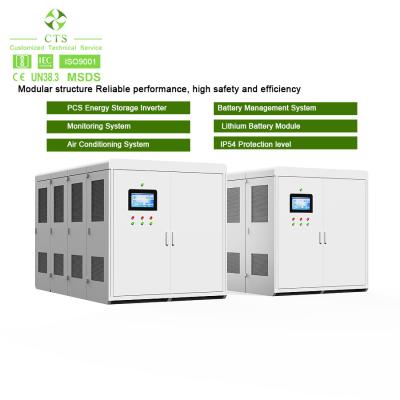 Sistema de armazenamento de baterias solares CTS BESS 75kwh 150kwh 300kwh Lifepo4 Bateria para EV CCS2