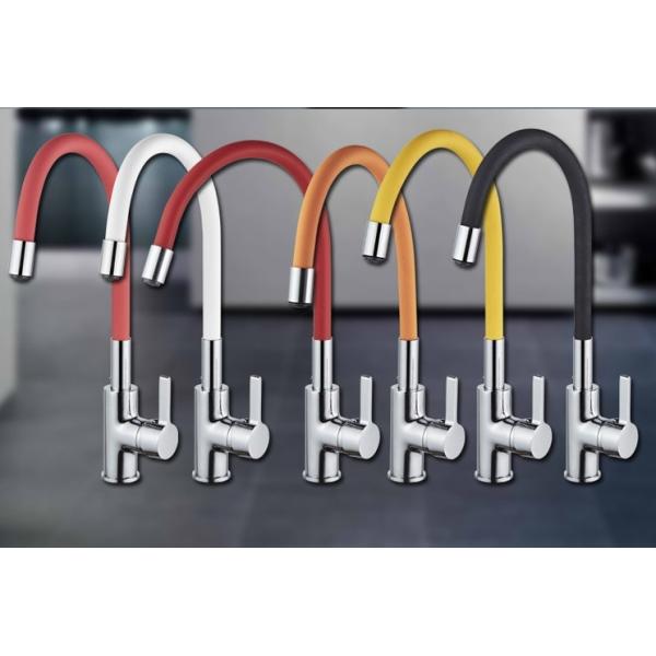 Swing Single Lever Faucet Spout  Deck Mounted Free Lead Round Bended Tube