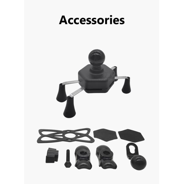 No Charging 3.5-6.5in X Claw Motorcycle Phone Mount RoHS Listed