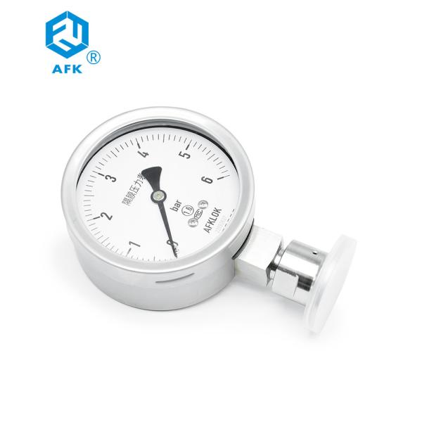 AFK Stainless Steel Gas Differential Manometer Diaphragm Pressure Gauge 6bar