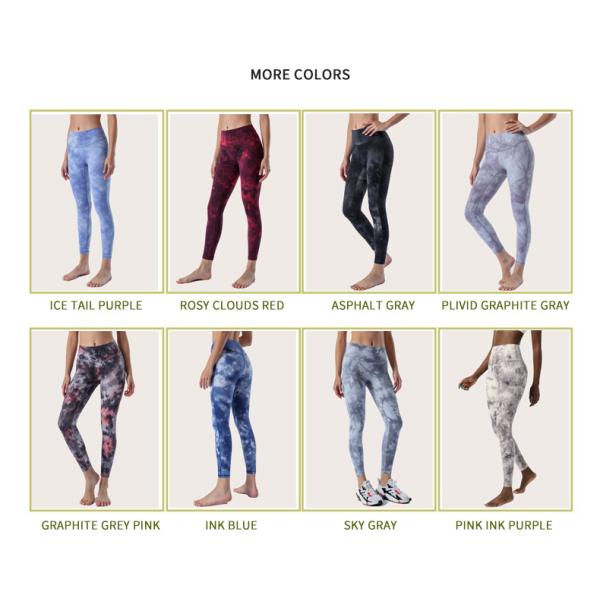 Women Tie Dye Yoga Buttery Super Soft Leggings High Wiast No Front Line Naked Feeling Fitness Tights
