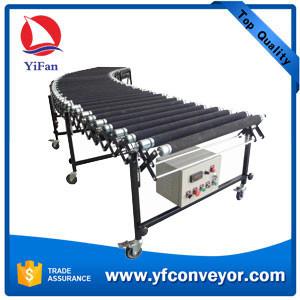 Flexible Expandable Motorized Rubber Coated Roller Conveyor,Loading Unloading Conveyor