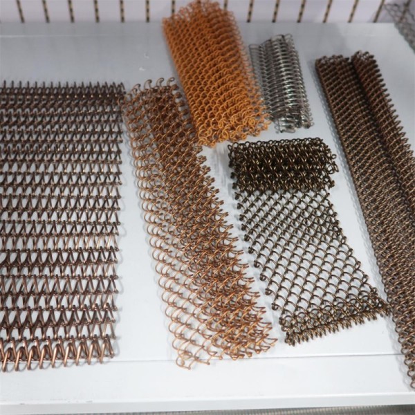 Colorful Aluminum Coil Drapery Decorative Room Divider Large Metal Mesh Water Curtain Wall Waterfall