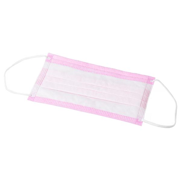 Soft Texture Pink Disposable Mask , Pink Face Mask General Size 17.5 * 9.5cm