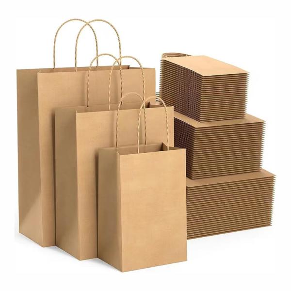 Large Paper Bags Kraft Brown Paper Grocery Bags for Grocery Shopping
