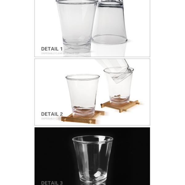 Tableware drinkware 300ml clear plastic tea cups wholesale for cold beverage
