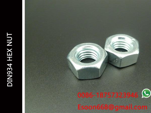 Grade 4.8 DIN standard DIN934 Hex Nut,Zinc Plated,M3~M120 Size