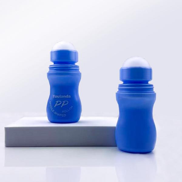 80ml エッセンシャルオイル用のプラスチックロールボールボトル 空の香水ロールボトル 新鮮な日焼け止めボトル