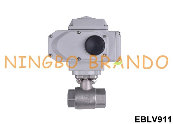 O atuador elétrico de aço inoxidável rosqueou a válvula de bola 24VDC 220VAC