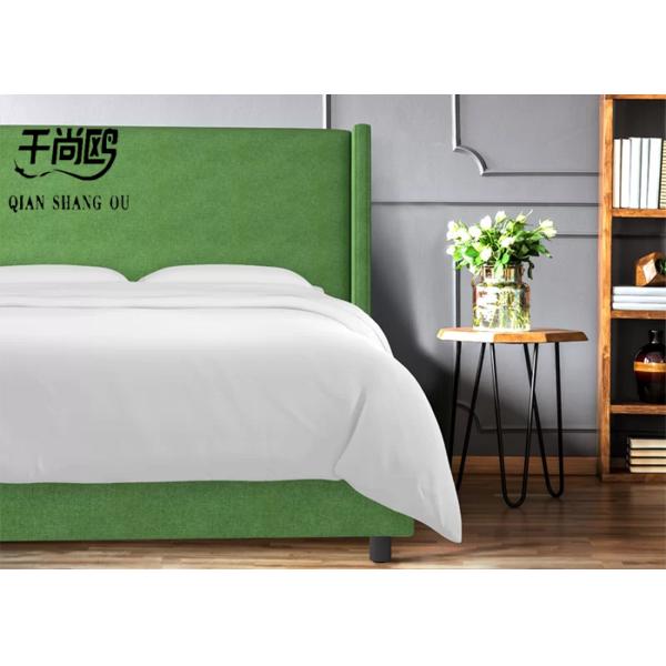 Low Key Tall Upholstered Bed 4ft 5ft 6ft With Wing Panel