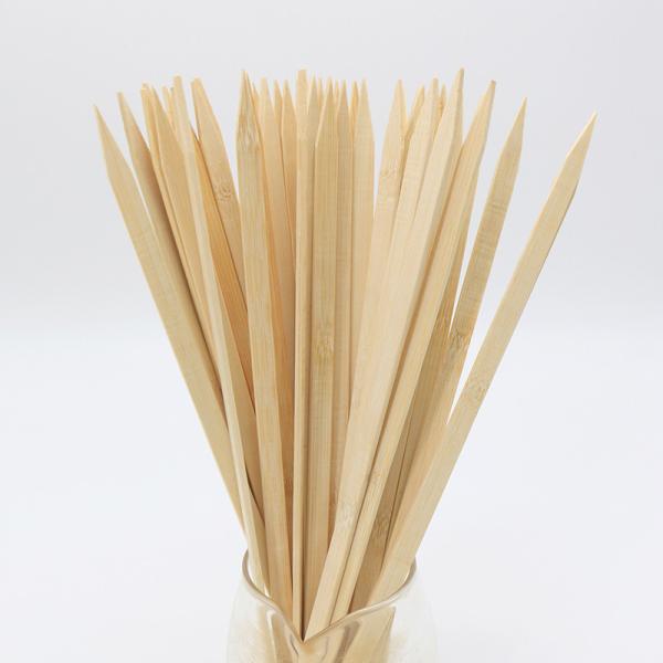 Плоское БАРБЕКЮ протыкальники 8 дюймов бамбуковые полощет ручку барбекю Kebab гриля ручек бамбуковую