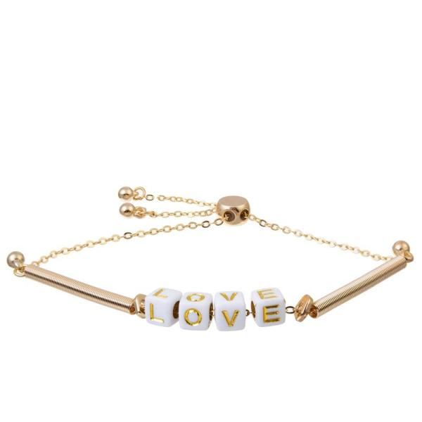 Любовное письмо цепных браслетов золота Boho розовое отбортовывает регулируемое Hypoallergenic