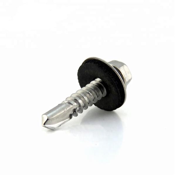 Self-Drilling Screws Hex Washer Head BSD Thread with Bonded Sealing Washer 410 Stainless Steel