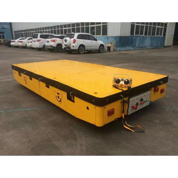 Trackless Electric Platform Cart Heavy‑duty Carbon Steel Frame Solid PU Tire Battery Driven For Workshop Steel Plant Heavy Workpiece Material Transportation
