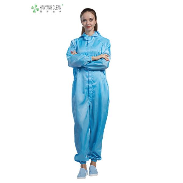 薬剤ESDのクリーン ルームの衣服のフード付きのつなぎ服男女兼用S - 5XLサイズ