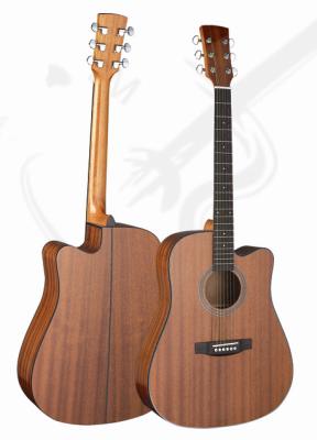 41inch Popular Whole Sapele vintage acoustic guitar/western guitar steel string OEM- TP-AG52-1
