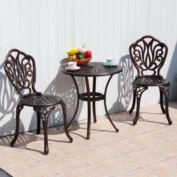 D90 Cast Aluminum Round Patio Table Coffee Table Outdoor