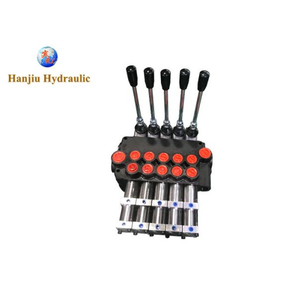 La válvula de control hidráulica de Monoblock 80 litros de 31.5mpa 5 deposita control manual con control neumático