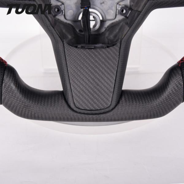 New Style Tesla Yoke Auto Steering Wheel Flat Bottom Perforated Leather