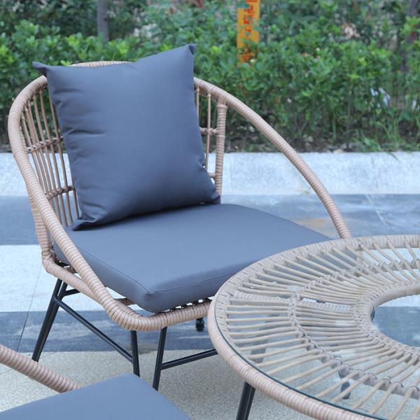 Mobiliário de Rattan Mesas e cadeiras de jantar Fabricação artesanal Mesa de café tecida