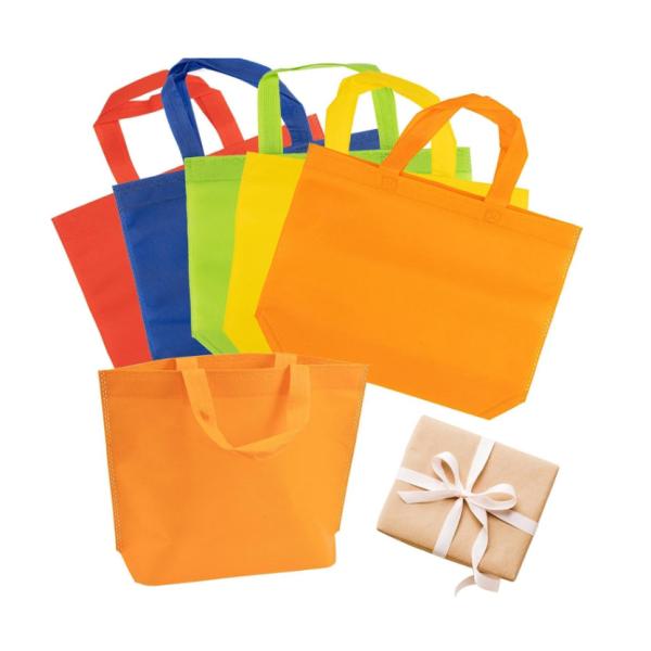 Non Woven Party Favor Bags  Colorful Reusable Bags Non Woven Solid Color Reusable Tote Bags Bulk With Handles Nonwoven Reusable Grocery Bags