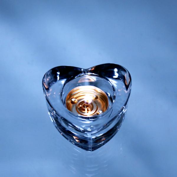 Держатель для свечи формы сердца Tangson стеклянный, держатель для свечи чая светлый для украшения партии