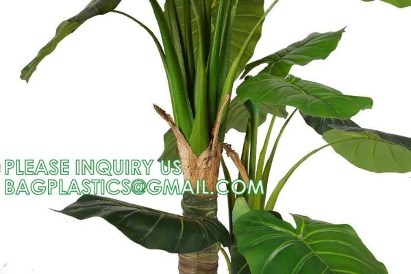 Fake Colocasia Esculenta, Plastic variegata artificial Taro, Subtropics Faux Swiss Cheese Plant For Home Garden Office