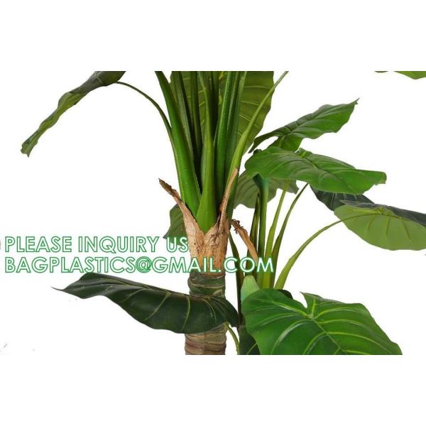 Fake Colocasia Esculenta, Plastic variegata artificial Taro, Subtropics Faux Swiss Cheese Plant For Home Garden Office