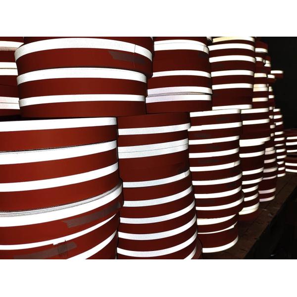 Cotton Fire Resistant Reflective Tape 7.5cm Width Sew On Orange-Silver-Orange