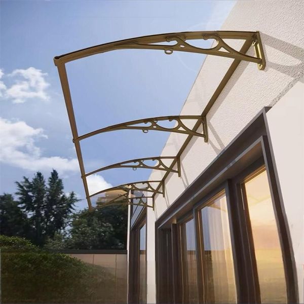 Aluminium Profile Connecting Parts Polycarbonate Window Awning Manual Operation 2.5mm Solid Sheet or 5.0mm Hollow Sheet Durable Weather Resistant