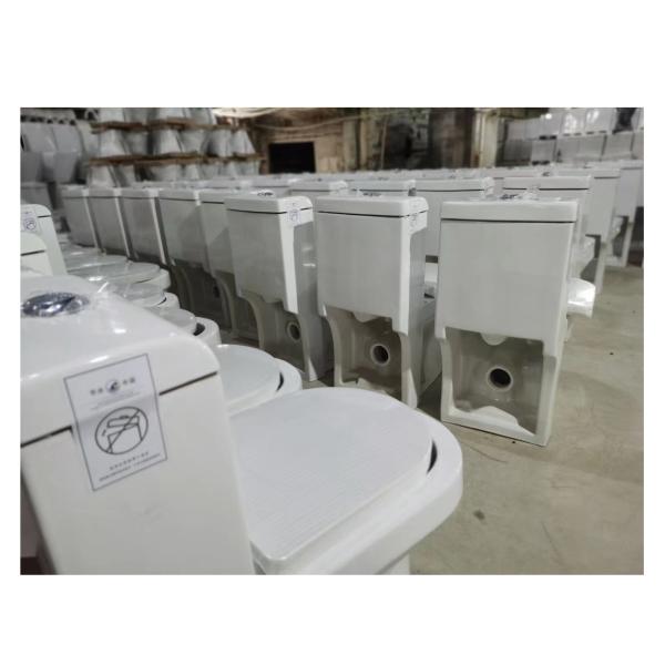Upper Cistern Wc Ceramic One-Piece Toilet for Bathroom Set Floor Mounted Installation