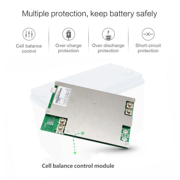 12V 100Ah Rechargeable LiFePO4 Lithium Ion Battery Solar Inverter Energy Storage System Home Use