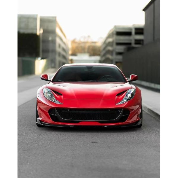 1016 Ferrari Body Kit 812 190mm Carbon Fiber front bumper diffuser Spoiler