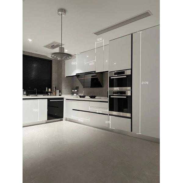 Elegant PVC Melamine Modular MDF Board Kitchen Cabinet Factory For Home