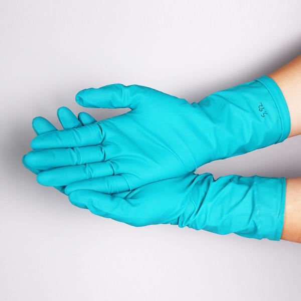 12-Inch Green Nitrile Gloves 4 Mil Powder-Free Latex-Free For Electronics Assembly