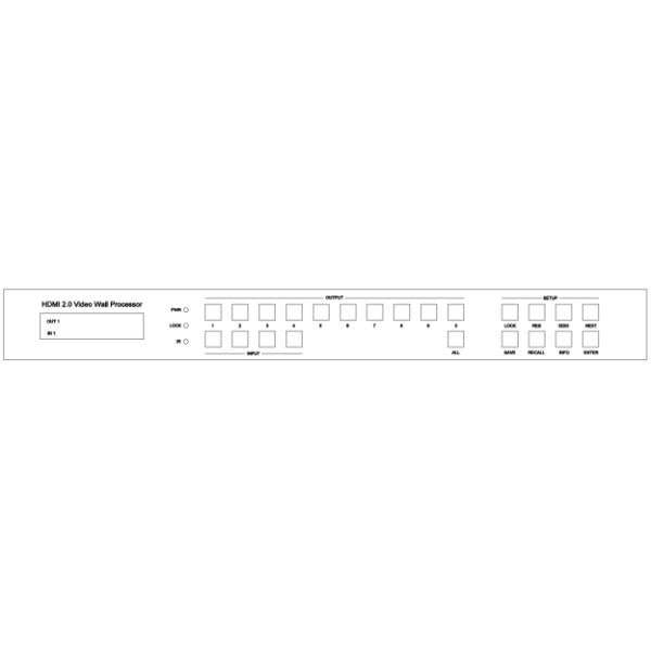 3x4 2x4  3x3 Hdmi 4k Quad Video Wall Processor With 4 Input 12 Output