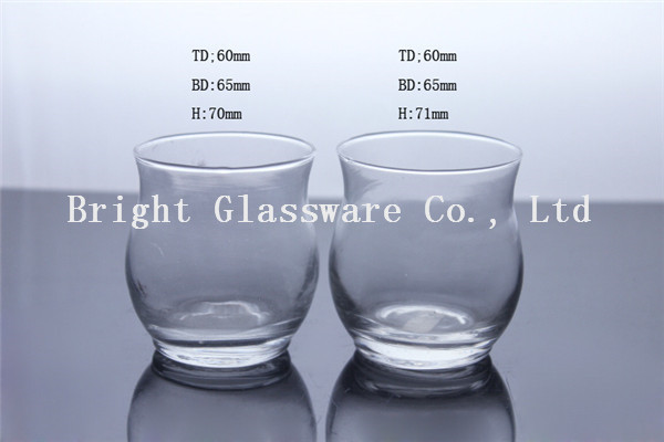 Clear Glass Hurricane Candle Holder, Blown Glass Vase