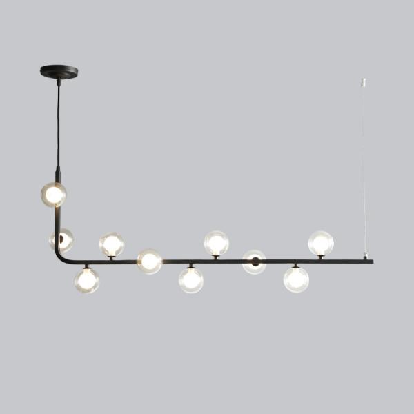 Nordic Chandelier Lighting For Kitchen Bar Table long chandelier French Design Black Gold Chandelier(WH-MI-216)