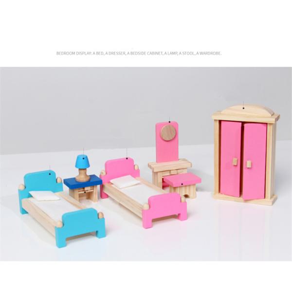 Аксессуары кукольного домика Diy классической 26CM деревянной мебели дома кукол миниатюрные