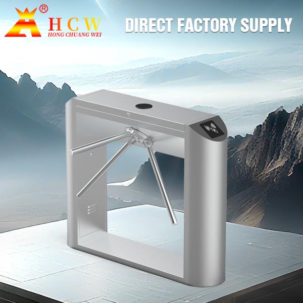 HCW Access Control Half Height Barrier Turnstile Gate 50HZ Support QR / Bar Code