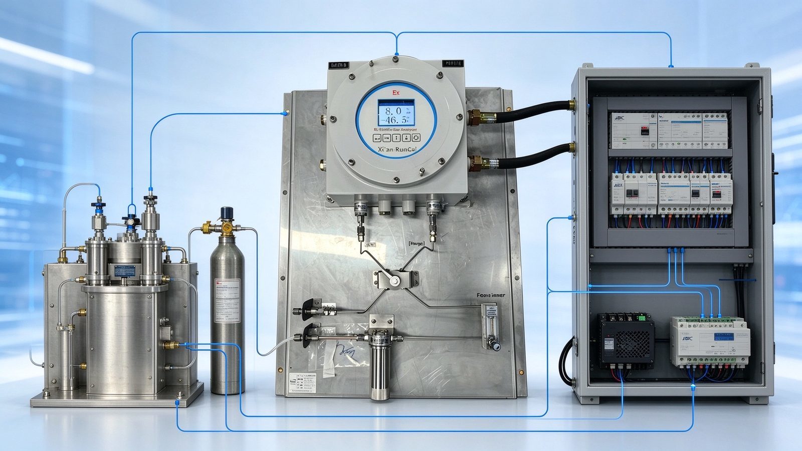 Explosion Proof Multi Gas Analyser For O2 CO CO2 CH4 CnHm H2S H2 NH3