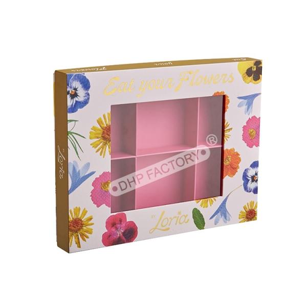 Premium Printed Chocolate Boxes With Removable Tray And Transparent Pvc Viewing Window