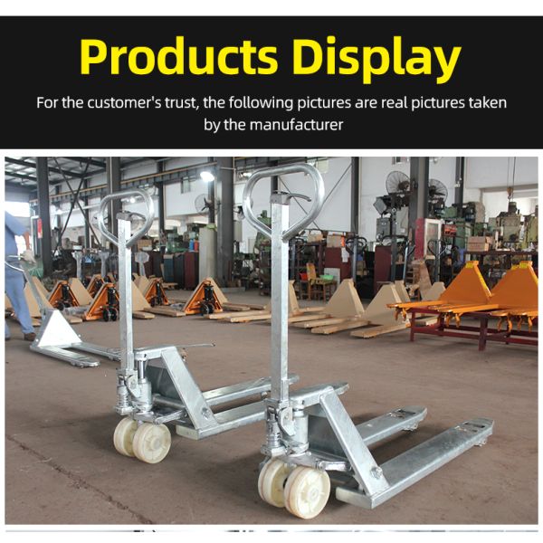 SINOLIFT Load 2500kg Maximum outer width 520mm NPG Hand Galvanized Pallet Truck