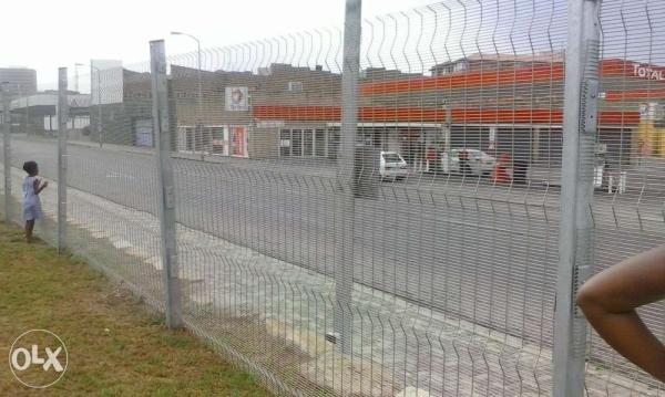 Security fence: military site pvc coated clearvu no climb fence
