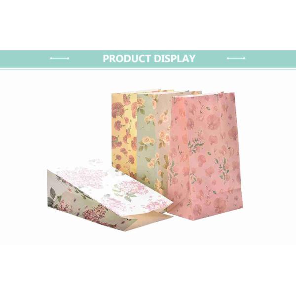 OEM 3 Lb Flower Printing Gift Sweet Paper Bread Bags For Party Favour Wedding