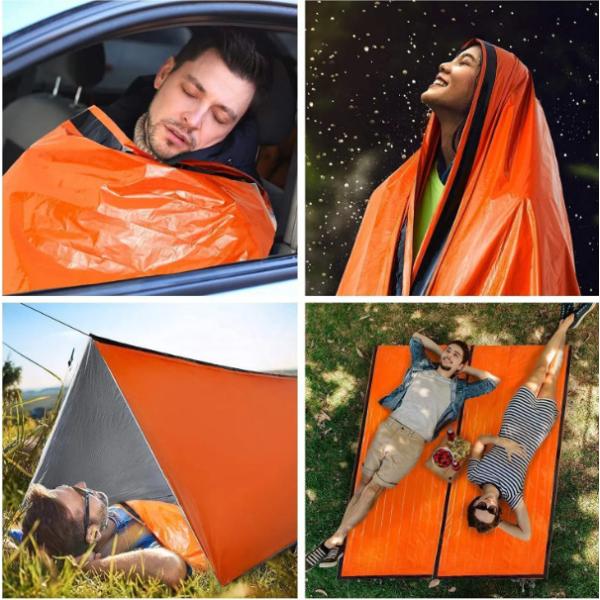 Спальный мешок для выживания на открытом воздухе спальное одеяло для экстренных случаев многоразовое использование