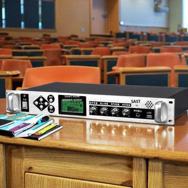 Timed Playback Broadcast System MP3 Automatic Ringing Amplifier with Outdoor Metal Column Amplifier