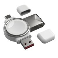 USB Tipo C Apple Watch Carregador sem fio Carregador inteligente portátil 3W